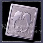 Argentium Silver Seahorses Lapel Pin Image